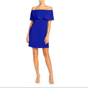Charles Henry Off The Shoulder Royal Blue Dress in Size M Petite